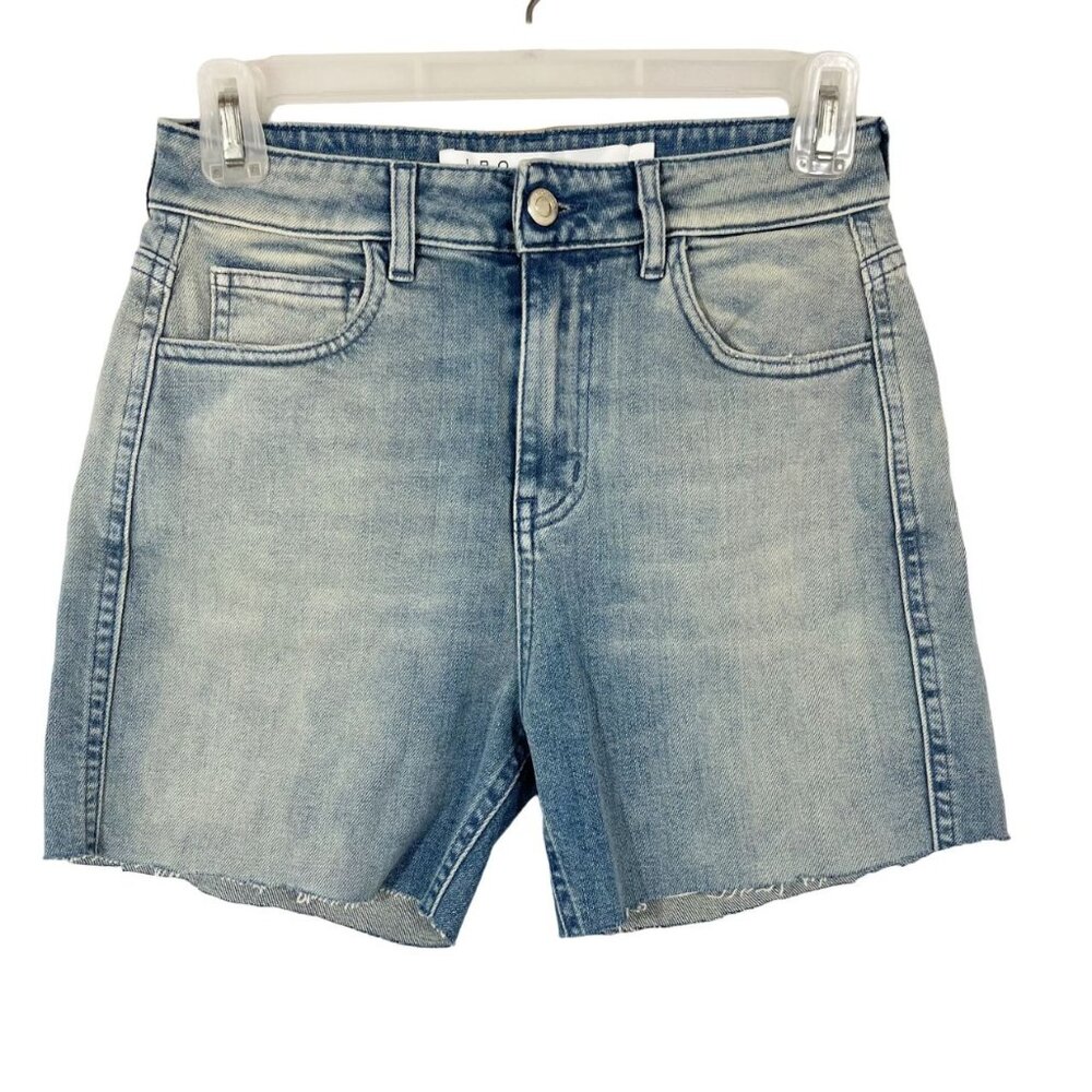 IRO Dova Jean Shorts Light Wash Denim Raw Hem - Women's Size 25